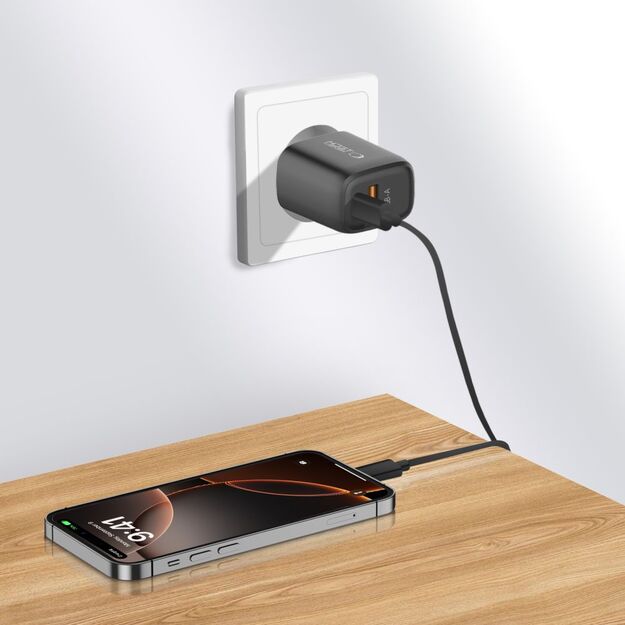Tech-Protect NCA30 PD 30W / QC3.0 USB-A / USB-C wall charger - black 5