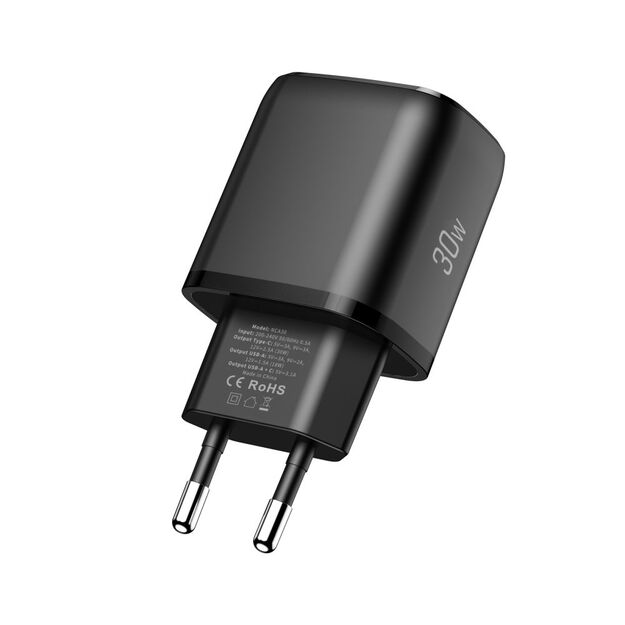 Tech-Protect NCA30 PD 30W / QC3.0 USB-A / USB-C wall charger - black 2