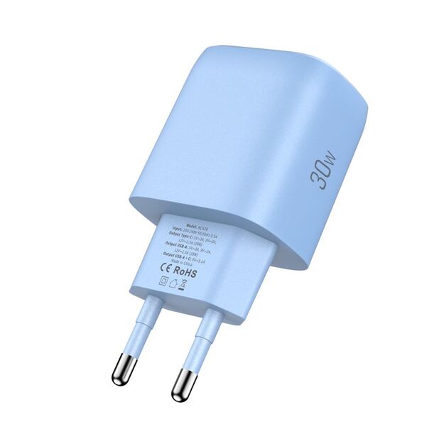Tech-Protect NCA30 PD 30W QC3.0 USB-A / USB-C Wall Charger - Blue 3