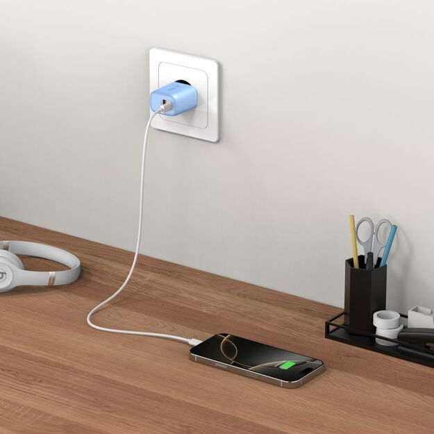 Tech-Protect NCA30 PD 30W QC3.0 USB-A / USB-C Wall Charger - Blue 5