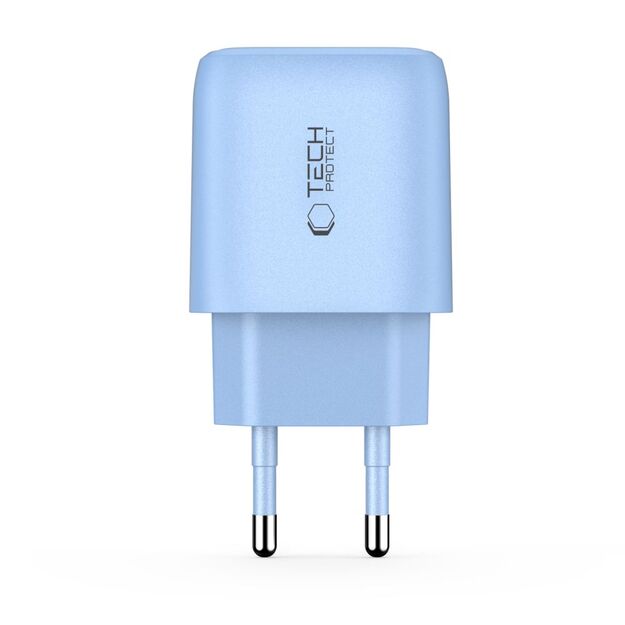 Tech-Protect NCA30 PD 30W QC3.0 USB-A / USB-C Wall Charger - Blue 2