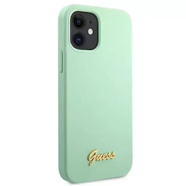 Guess GUHCP12SLSLMGGN iPhone 12 mini 5.4&quot  green/green hardcase Metal Logo Script 10