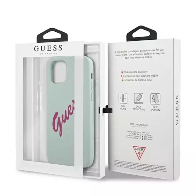 Guess GUHCP12SLSVSBF iPhone 12 mini 5.4&quot  blue fuchsia/blue fuschia hardcase Silicone Vintage 14