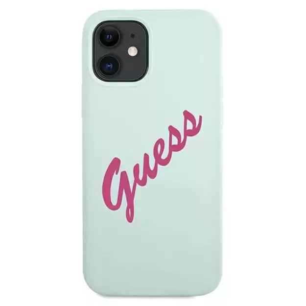 Guess GUHCP12SLSVSBF iPhone 12 mini 5.4&quot  blue fuchsia/blue fuschia hardcase Silicone Vintage 9