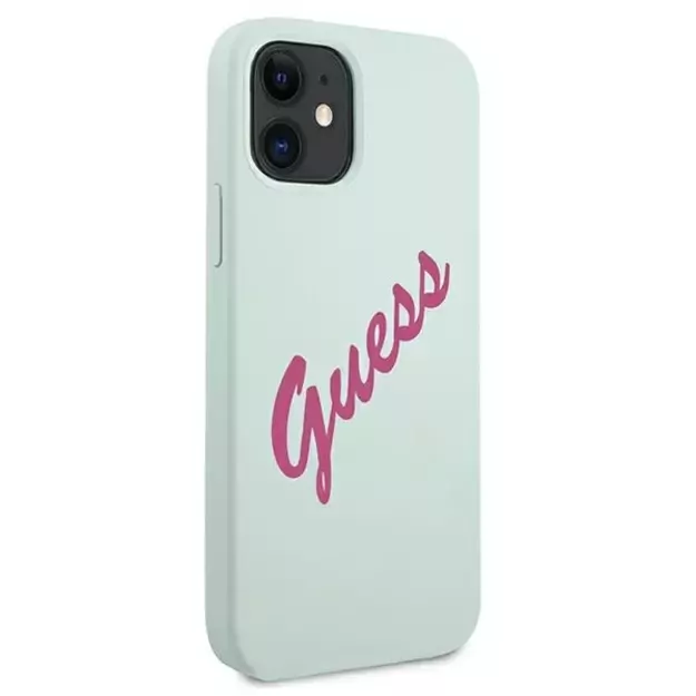 Guess GUHCP12SLSVSBF iPhone 12 mini 5.4&quot  blue fuchsia/blue fuschia hardcase Silicone Vintage 10