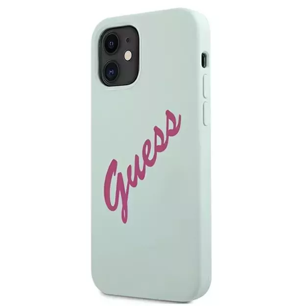 Guess GUHCP12SLSVSBF iPhone 12 mini 5.4&quot  blue fuchsia/blue fuschia hardcase Silicone Vintage 8