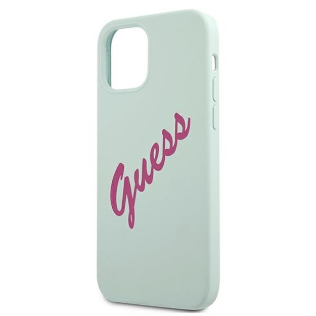 Guess GUHCP12SLSVSBF iPhone 12 mini 5.4&quot  blue fuchsia/blue fuschia hardcase Silicone Vintage 5