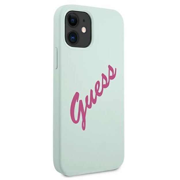 Guess GUHCP12SLSVSBF iPhone 12 mini 5.4&quot  blue fuchsia/blue fuschia hardcase Silicone Vintage 3