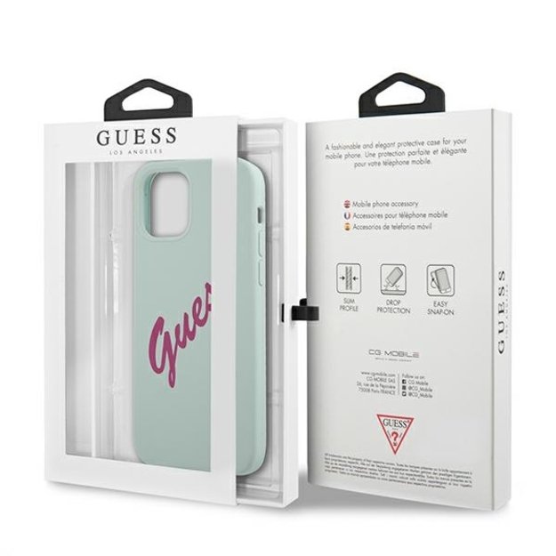 Guess GUHCP12SLSVSBF iPhone 12 mini 5.4&quot  blue fuchsia/blue fuschia hardcase Silicone Vintage 7
