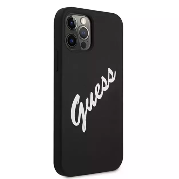 Guess GUHCP12LLSVSBW iPhone 12 Pro Max 6.7&quot  black/white hardcase Silicone Vintage 3