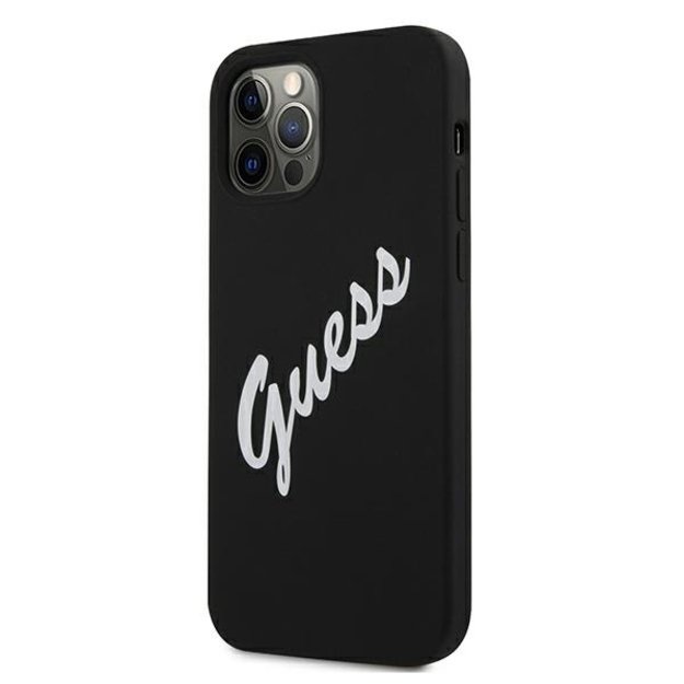 Guess GUHCP12LLSVSBW iPhone 12 Pro Max 6.7&quot  black/white hardcase Silicone Vintage 8