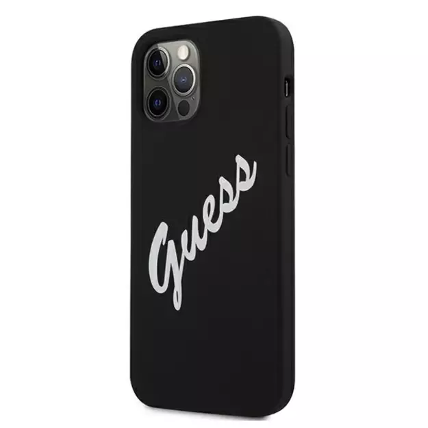 Guess GUHCP12LLSVSBW iPhone 12 Pro Max 6.7&quot  black/white hardcase Silicone Vintage 1