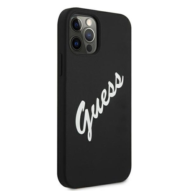 Guess GUHCP12LLSVSBW iPhone 12 Pro Max 6.7&quot  black/white hardcase Silicone Vintage 10