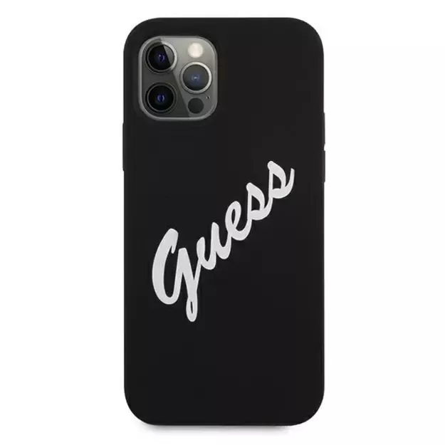 Guess GUHCP12LLSVSBW iPhone 12 Pro Max 6.7&quot  black/white hardcase Silicone Vintage 2