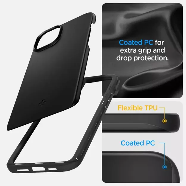 Spigen Thin Fit iPhone 15 Plus Case - Black 20