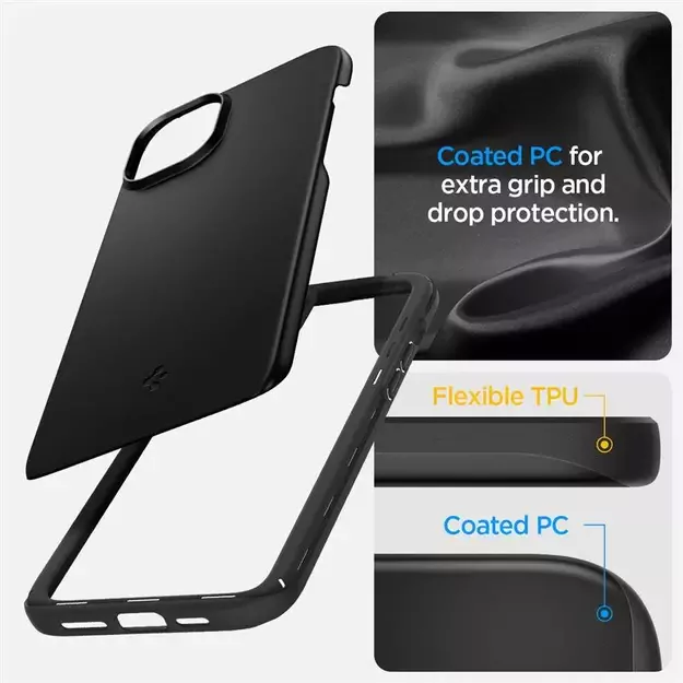 Spigen Thin Fit iPhone 15 Plus Case - Black 30