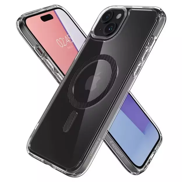Spigen Ultra Hybrid MagSafe case for iPhone 15 Plus - carbon 22