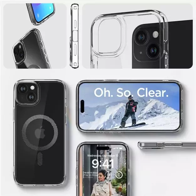 Spigen Ultra Hybrid MagSafe case for iPhone 15 Plus - carbon 18