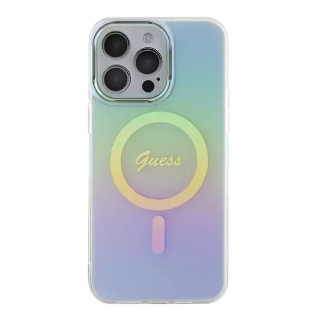 Guess GUHMP15XHITSQ iPhone 15 Pro Max turquoise/turquoise hardcase IML Iridescent MagSafe 9