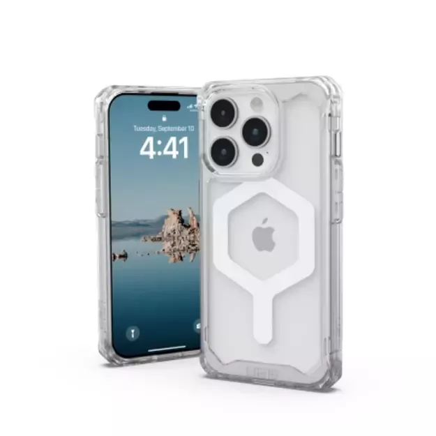 UAG Plyo MagSafe case for iPhone 15 Pro - transparent and white 1