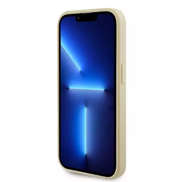 Guess GUHMP15LPSAHMCB iPhone 15 Pro 6.1&quot  gold/gold hardcase Saffiano MagSafe 4