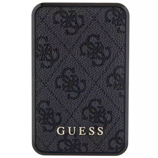 Guess Powerbank 18W GUPB10DP4GEGK 10000mAh black/black 4G Leather Metal Logo 1
