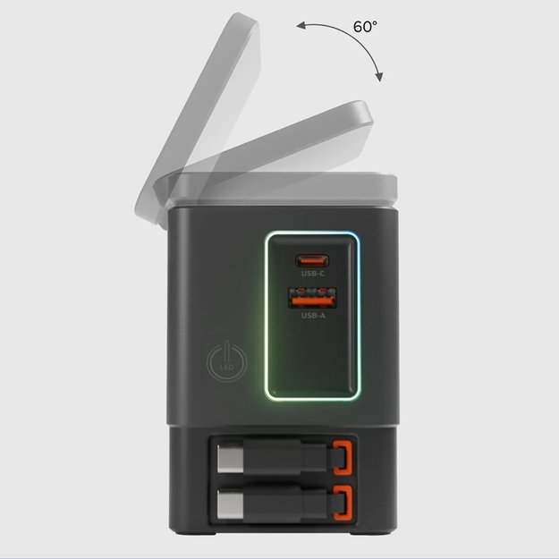 SBS Power Dock 6-in-1 with MagSafe, Stand, and USB-C Cables 65W – Black 5