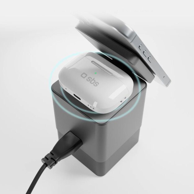 SBS Power Dock 6-in-1 with MagSafe, Stand, and USB-C Cables 65W – Black 3