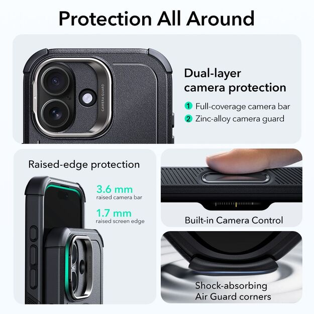 ESR Cyber ​​Kickstand MagSafe Case for iPhone 17 - Black 1