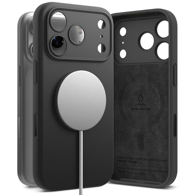 Ringke Silicone Magnetic MagSafe Case for iPhone 17 Pro Max - Black