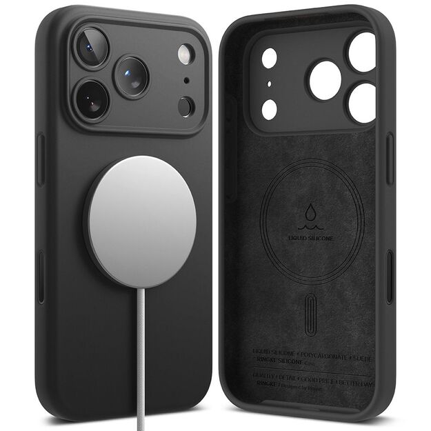 Ringke Silicone Magnetic MagSafe Case for iPhone 17 Pro Max - Black 1