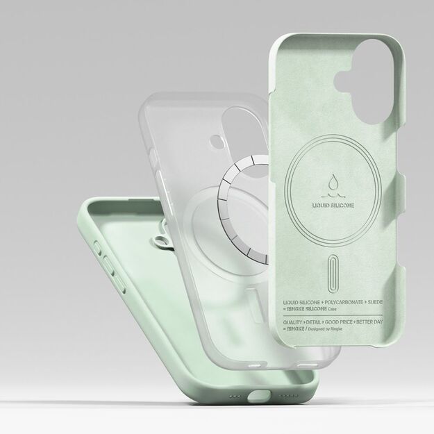 Ringke Silicone Magnetic MagSafe Case for iPhone 17 Pro - Mint 5