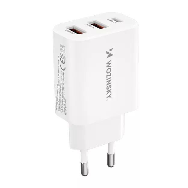 Wozinsky CWCUCW 30W USB-C / 2 x USB-A wall charger - white 14