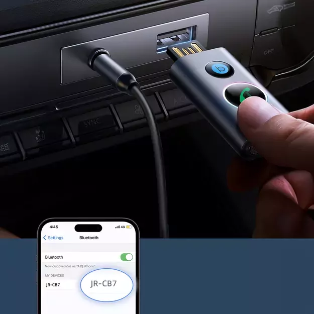 Joyroom JR-CB7 wireless car receiver - gray 20