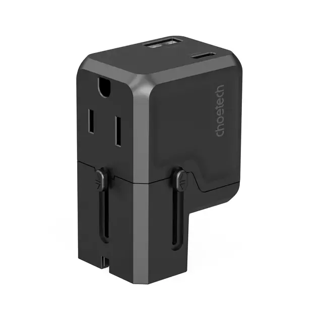 Choetech PD6038 USB-C USB-A PD 20W Travel Charger USA EU UK AU - Black 1