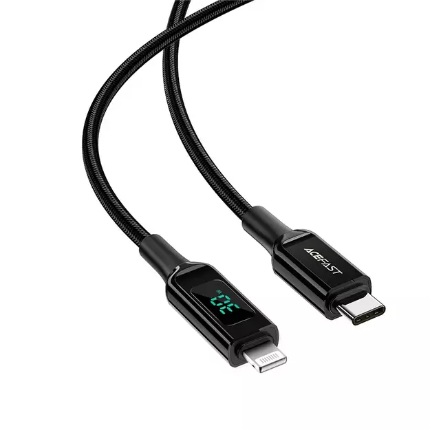 Acefast cable MFI USB Type C - Lightning 1.2m, 30W, 3A black (C6-01 Black) 1