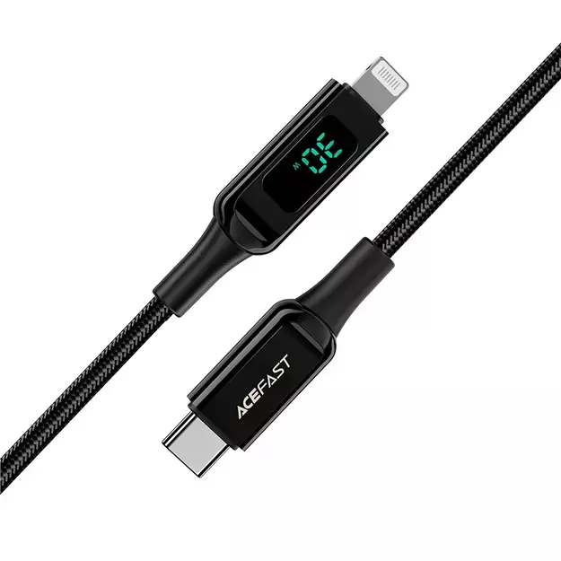 Acefast cable MFI USB Type C - Lightning 1.2m, 30W, 3A black (C6-01 Black) 2