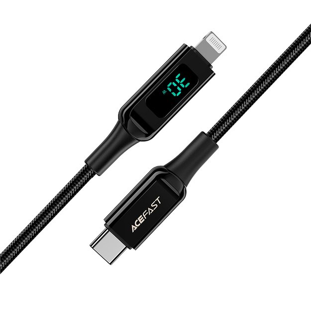 Acefast cable MFI USB Type C - Lightning 1.2m, 30W, 3A black (C6-01 Black) 7