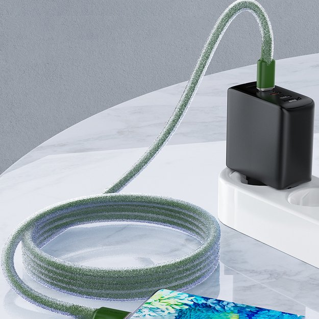 Acefast C2-03-CC USB-C - USB-C PD QC cable 60W 3A 480Mb/s 1.2m - green 20