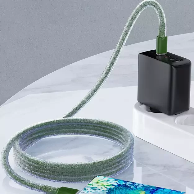 Acefast C2-03-CC USB-C - USB-C PD QC cable 60W 3A 480Mb/s 1.2m - green 8