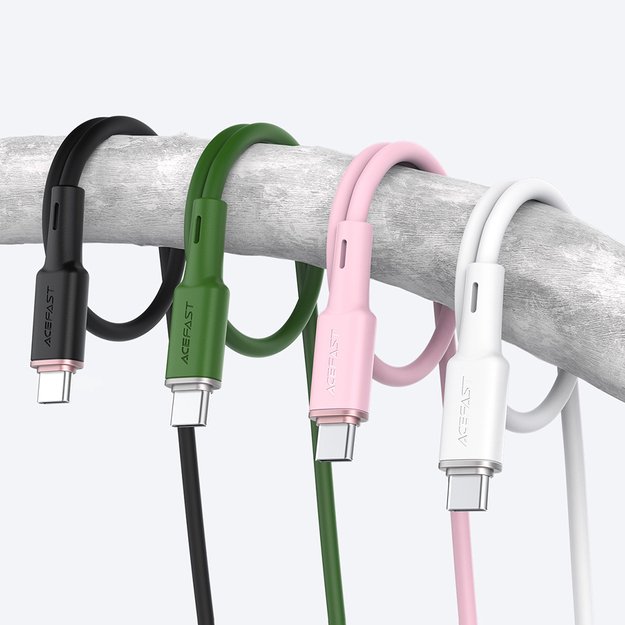 Acefast C2-03-CC USB-C - USB-C PD QC cable 60W 3A 480Mb/s 1.2m - green 24