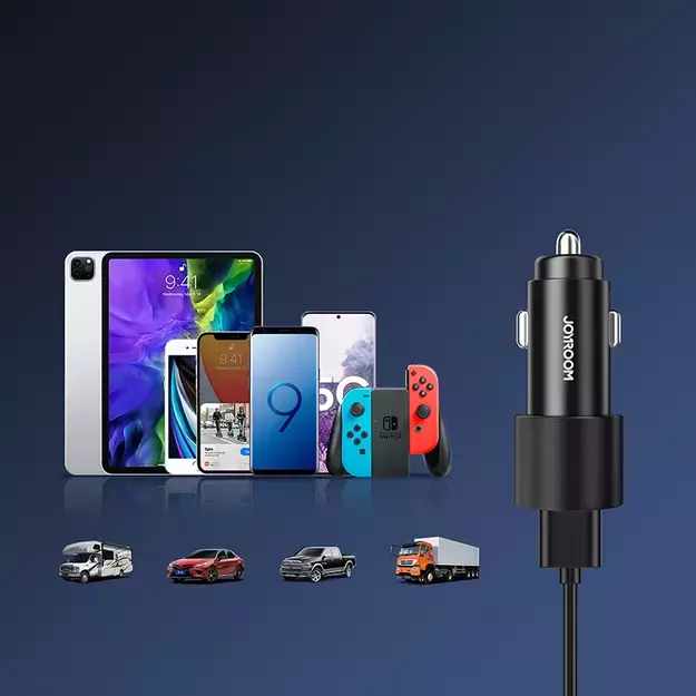 Joyroom car charger 2 x USB with backlight 24W black (JR-CL10) 9