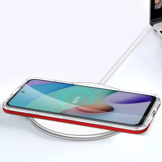 Clear 3in1 Case for Xiaomi Redmi 10 Frame Gel Cover Red 7