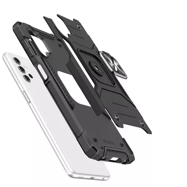 Wozinsky Ring Armor tough hybrid case cover + magnetic holder for Samsung Galaxy A23 blue 2