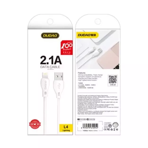 Dudao cable USB / Lightning 2.1A cable 2m white (L4L 2m white) 13