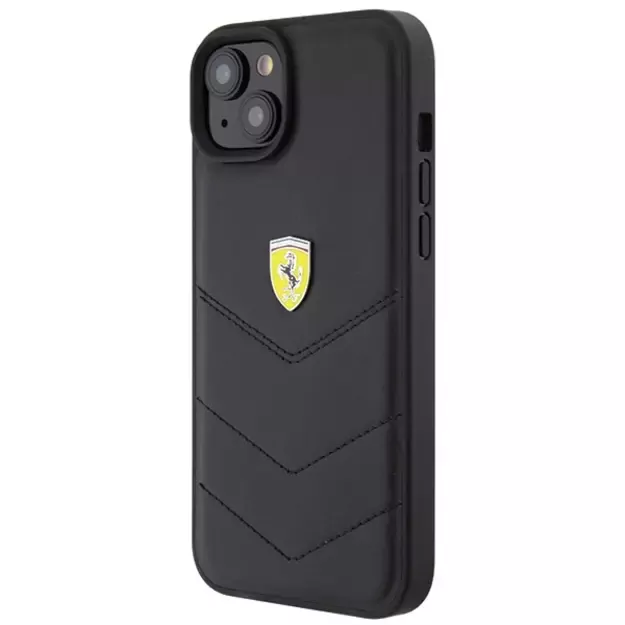 Ferrari FEHCP15MRDUK iPhone 15 Plus 6.7  black/black hardcase Quilted Metal Logo 1