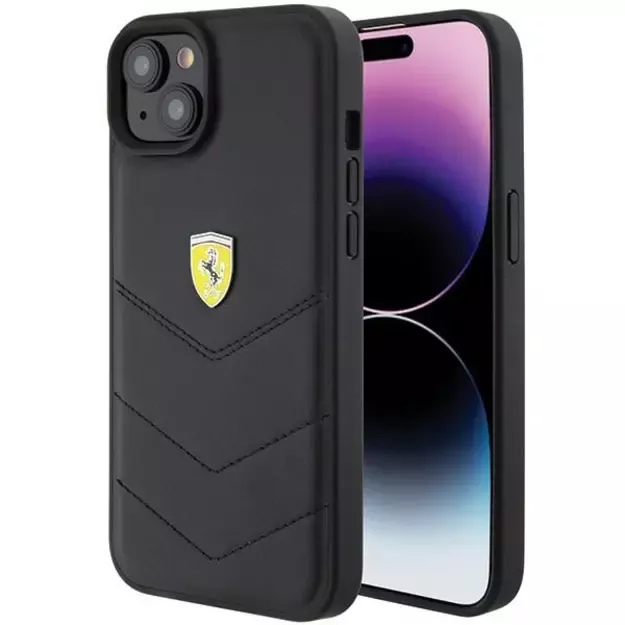 Ferrari FEHCP15MRDUK iPhone 15 Plus 6.7  black/black hardcase Quilted Metal Logo