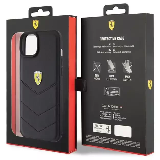 Ferrari FEHCP15MRDUK iPhone 15 Plus 6.7  black/black hardcase Quilted Metal Logo 7