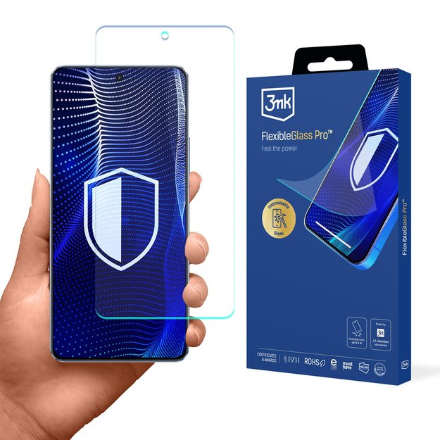 Hybrid glass 3mk FlexibleGlass Pro on Realme GT 7