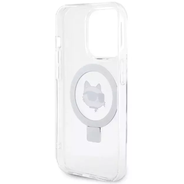 Karl Lagerfeld KLHMP15XHMRSCHH iPhone 15 Pro Max 6.7&quot  white/white hardcase Ring Stand Choupette Head MagSafe 6